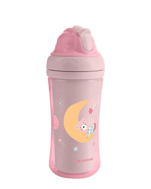Kikkaboo PP Cup with Silicone Straw, 220ml, Moony Me Pink product photo View 03 L