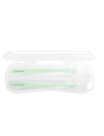 Kikkaboo Silicone Spoons & Case, 2-Pack, Mint product photo