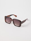 Whistle Accessories Helene Oversized Sunglasses, Dark Tort product photo