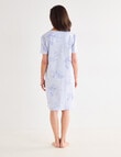 Ruby & Bloom Print Short Sleeve Nightie, Blue, 10-20 product photo View 02 S