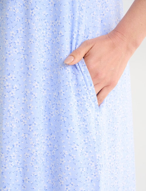 Ruby & Bloom Shelf Bra Nightie, Blue Print, 10-26 product photo View 05 L