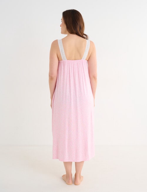 Ruby & Bloom Shelf Bra Nightie, Pink Print, 10-26 product photo View 02 L