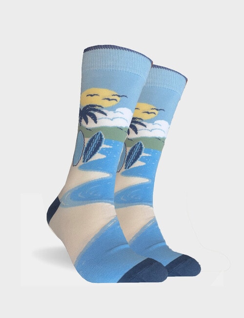 Mitch Dowd Surfboard Cotton Crew Socks, 2-Pack, Blue product photo