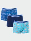 Mitch Dowd Cotton Trunk, 3-Pack, Shark Fin Ham product photo