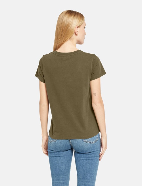 Levis Perfect V Neck Tee, Olive Night product photo View 02 L
