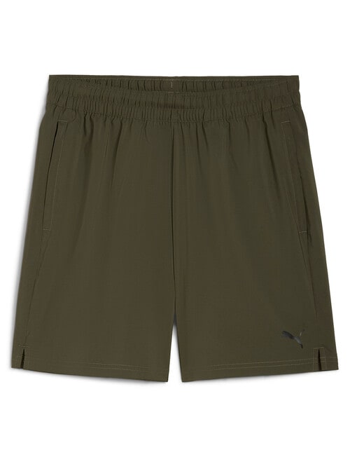 Puma Foundations 7" Woven Short with Zip Pockets, Dark Olive product photo