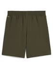 Puma Foundations 7" Woven Short with Zip Pockets, Dark Olive product photo View 02 S