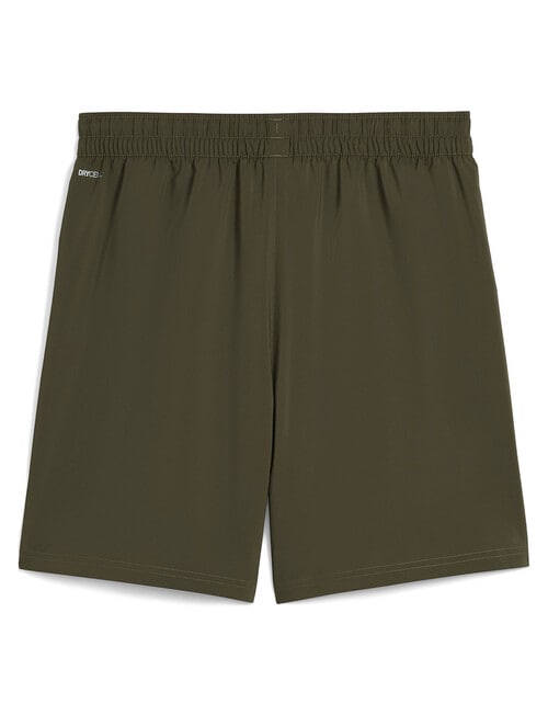 Puma Foundations 7" Woven Short with Zip Pockets, Dark Olive product photo View 02 L