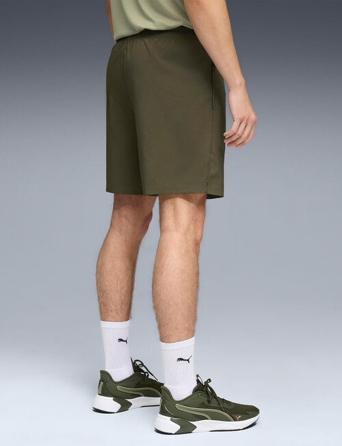 Puma Foundations 7" Woven Short with Zip Pockets, Dark Olive product photo View 04 L