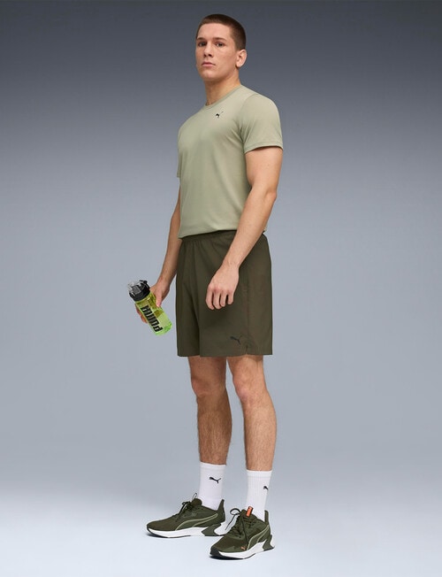 Puma Foundations 7" Woven Short with Zip Pockets, Dark Olive product photo View 05 L