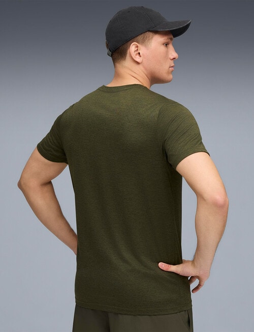 Puma Essentials TAD Heather Cat Tee, Dark Olive Heather product photo View 04 L