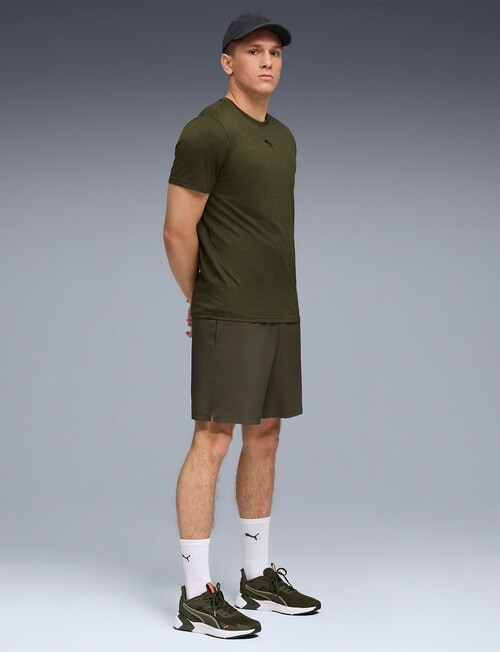 Puma Essentials TAD Heather Cat Tee, Dark Olive Heather product photo View 05 L