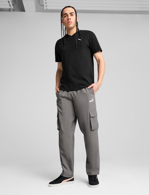 Puma Essential No.1 Logo Woven Cargo Pant, Cast Iron product photo View 05 L