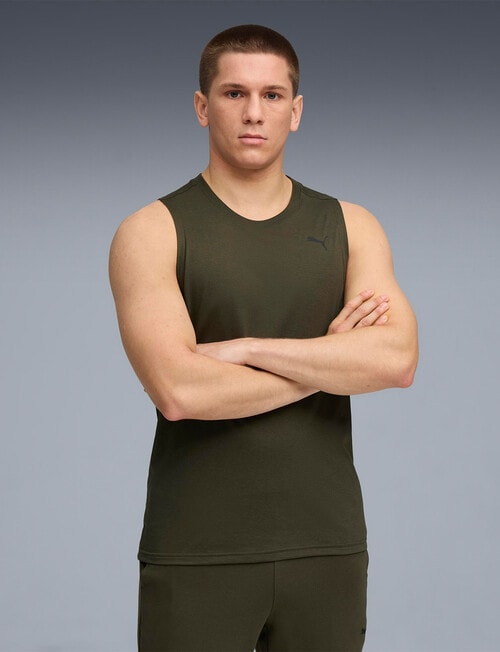 Puma Tech TAD Triblend Tank, Dark Olive product photo View 03 L