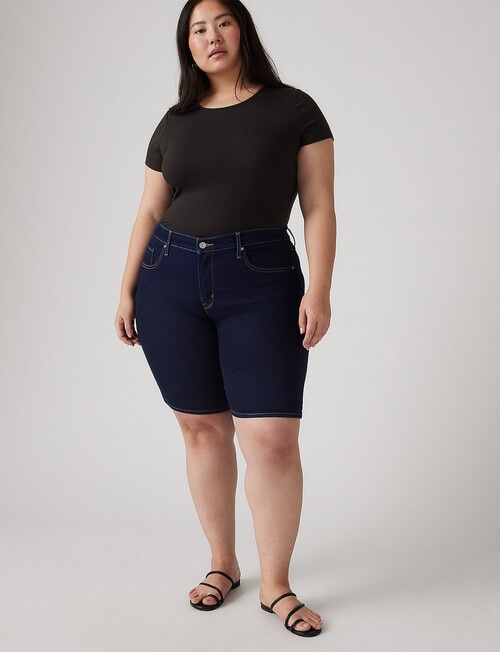 Levis Plus Shaping Bermuda Shorts, Darkest Sky product photo View 04 L