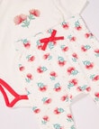 Teeny Weeny NZ Pohutukawa Bodysuit & Pant Set, 2-Piece, White, Red & Green product photo View 02 S