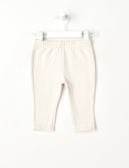 Teeny Weeny Play Time Stretch Cotton Legging, Stone product photo