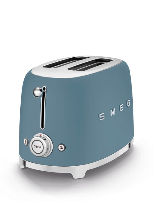 Smeg 2 Slice Toaster, Storm Blue, TSF01SBMAU product photo View 02 L