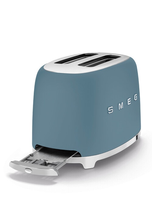 Smeg 2 Slice Toaster, Storm Blue, TSF01SBMAU product photo View 04 L