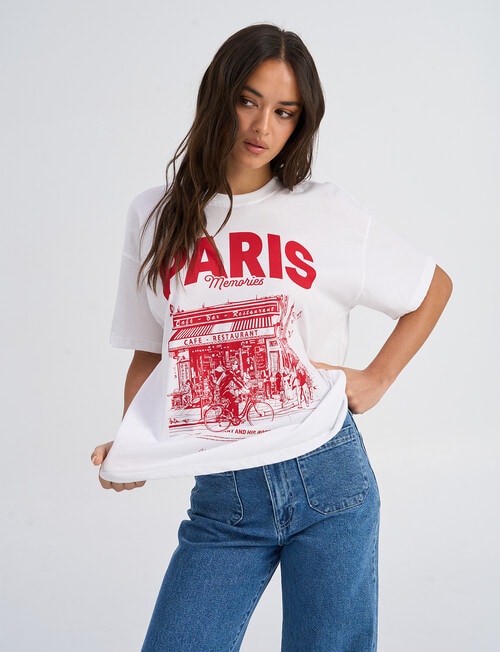 ONLY Vivvi Lovely Tee, Paris White product photo