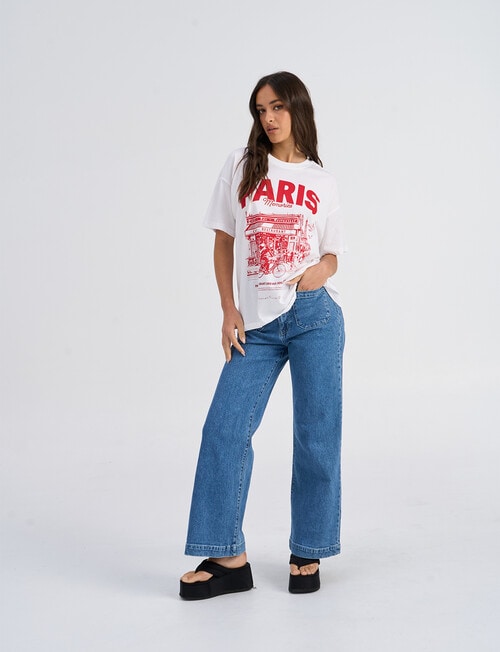 ONLY Vivvi Lovely Tee, Paris White product photo View 04 L