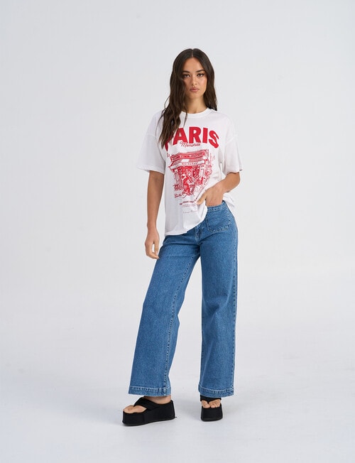 ONLY Vivvi Lovely Tee, Paris White product photo View 05 L