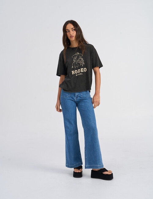 ONLY Collie Print Box Tee, Rodeo Black product photo View 05 L