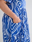 Studio Curve Oversize Pocket Dress, Blue Swirl product photo View 03 S