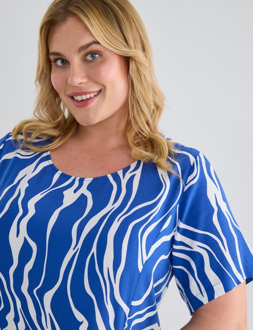 Studio Curve Oversize Pocket Dress, Blue Swirl product photo View 04 L