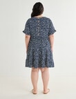 Studio Curve Ditsy Floral Button Back Dress, Navy product photo View 02 S