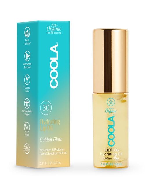 COOLA Liplux Hydrating Lip Oil, SPF30, Golden Glow, 3.2ml product photo