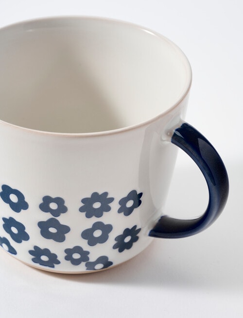 Stevens Daisy Sip Mug, 325ml, Blue & White product photo View 02 L