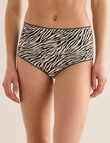 Lyric Zebra Full Briefs, 4-Pack, Black, Cream & Red product photo View 02 S