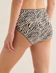 Lyric Zebra Full Briefs, 4-Pack, Black, Cream & Red product photo View 03 S