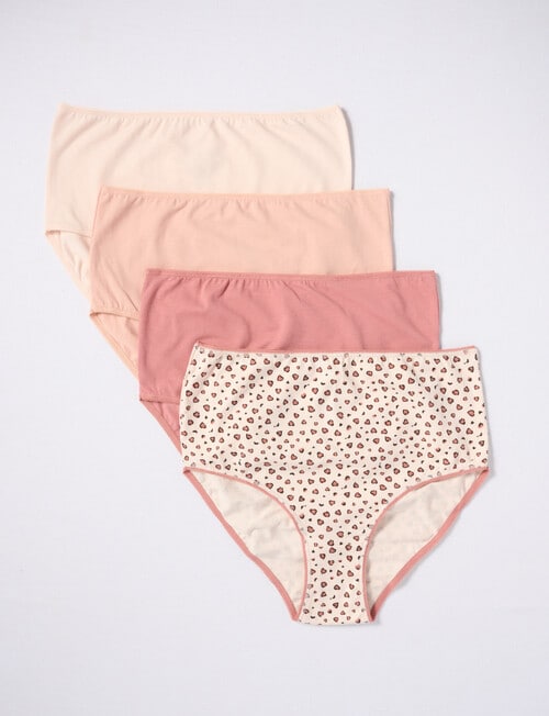 Lyric Leopard Loves Full Briefs, 4-Pack, Pink product photo