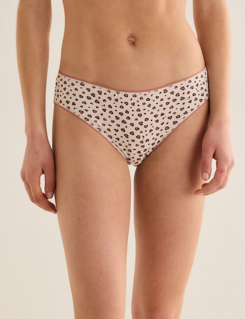 Lyric Leopard Loves Bikini Briefs, 4-Pack, Pink product photo View 02 L