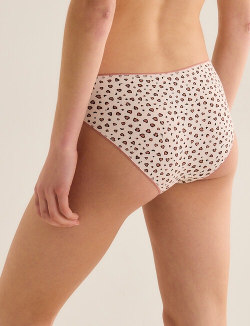 Lyric Leopard Loves Bikini Briefs, 4-Pack, Pink product photo View 03 L