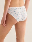 Lyric Floral Blue Bikini Briefs, 4-Pack, Blue & White product photo View 03 S