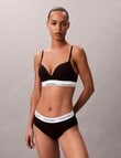 Calvin Klein Icon Cotton Modal Push Up Plunge, Black product photo View 03 S