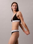 Calvin Klein Icon Cotton Modal Thong, Black product photo View 02 S