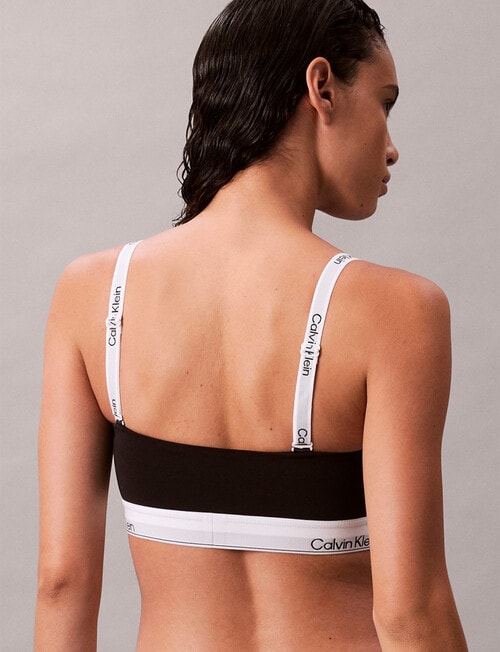 Calvin Klein Icon Cotton Modal Lightly Lined Bandeau, Black product photo View 03 L