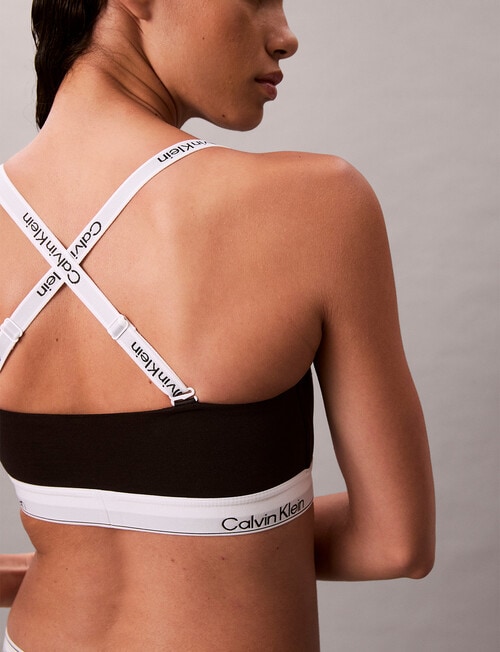 Calvin Klein Icon Cotton Modal Lightly Lined Bandeau, Black product photo View 04 L