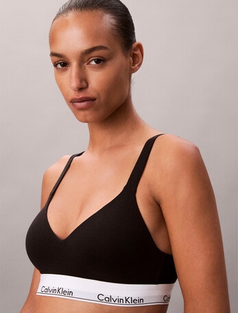 Calvin Klein Icon Cotton Modal Lift Bralette, Black product photo