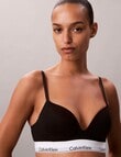 Calvin Klein Icon Cotton Modal Push Up Plunge, Black product photo