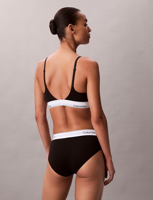 Calvin Klein Icon Cotton Modal Push Up Plunge, Black product photo View 02 L