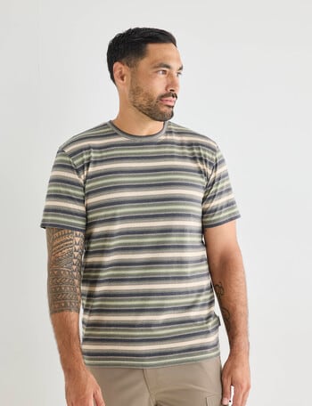 Kauri Trail Stripe T-Shirt, Tan product photo