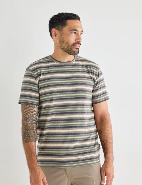 Kauri Trail Stripe T-Shirt, Tan product photo