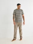Kauri Trail Stripe T-Shirt, Tan product photo View 03 S