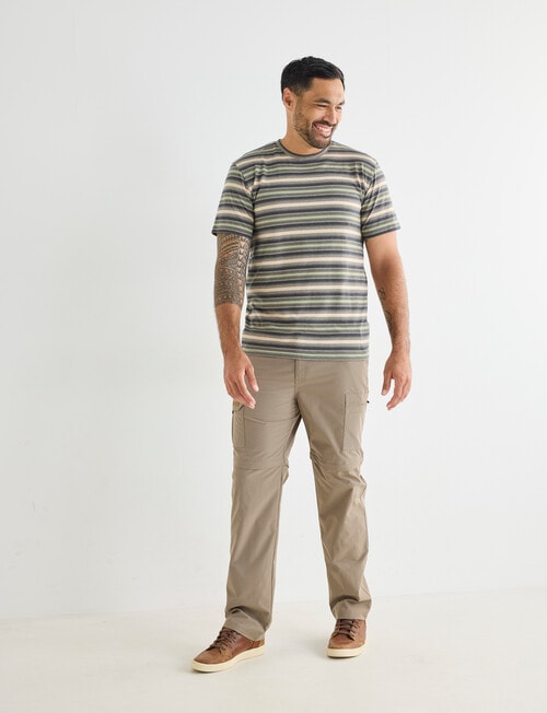 Kauri Trail Stripe T-Shirt, Tan product photo View 03 L