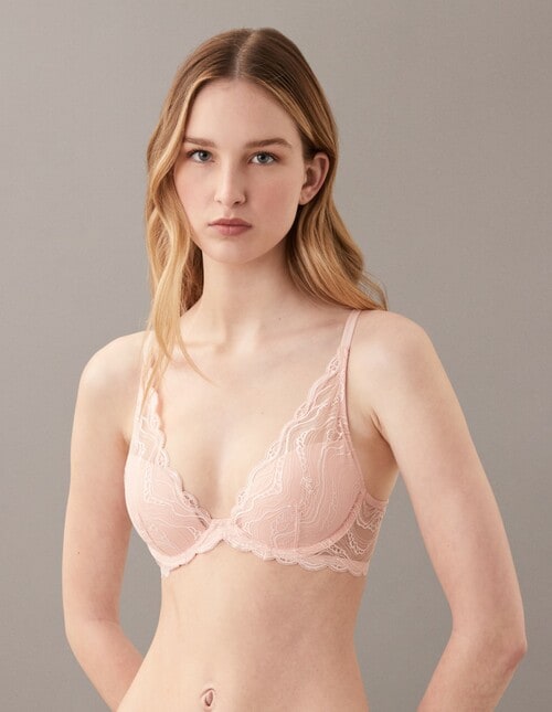 Calvin Klein Sensual Stretch Lace Long Line Bra, Dreamscape, B-D product photo